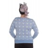 Pull Grande Taille Hell Bunny Aurora Bleu ciel