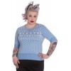 Pull Grande Taille Hell Bunny Katherine Bleu ciel