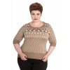 Pull Grande Taille Hell Bunny Katherine taupe