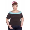 Top Grande Taille Hell Bunny Chloe Aqua