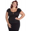 Top Grande Taille Hell Bunny Melissa Noir