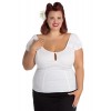 Top Grande Taille Hell Bunny Melissa Blanc