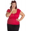 Top Grande Taille Hell Bunny Melissa Rouge