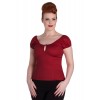 Top Grande Taille Hell Bunny Melissa Rouge foncé