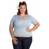 Top Grande Taille Hell Bunny Idgy Bleu