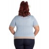 Top Grande Taille Hell Bunny Idgy Bleu