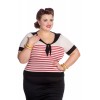 Top Grande Taille Hell Bunny Coco Blanc Rouge