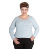 Cardigan Grande Taille Hell Bunny December Bleu pastel