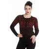 Cardigan Hell Bunny Clara Noir Rouge