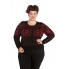 Cardigan Grande Taille Hell Bunny Clara Noir Rouge