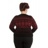 Cardigan Grande Taille Hell Bunny Clara Noir Rouge