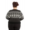 Cardigan Grande Taille Hell Bunny Clara Noir Blanc