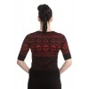 Jumper Hell Bunny Yule Noir Rouge