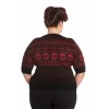 Pull Grande Taille Hell Bunny Yule Noir Rouge