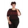 Pull Grande Taille Hell Bunny Yule Noir Rouge