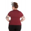 Top Grande Taille Hell Bunny Angette Rouge