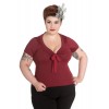 Top Grande Taille Hell Bunny Angette Rouge