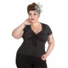 Top Grande Taille Hell Bunny Angette Noir