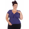 Top Grande Taille Hell Bunny Angette Violet