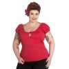 Top Grande Taille Hell Bunny Miranda Rouge
