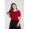 Cardigan Hell Bunny Wendi Rouge Foncé