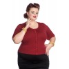 Cardigan Grande Taille Hell Bunny Wendi Rouge