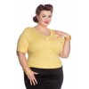 Cardigan Grande Taille Hell Bunny Wendi Jaune