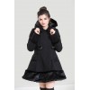 Manteau hiver Hell Bunny Sarah Jane Noir