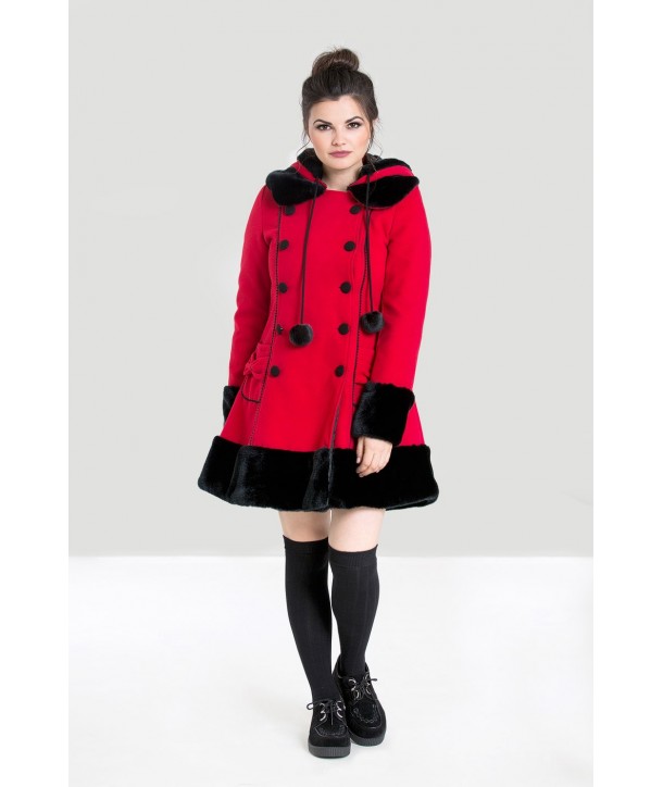 Manteau hiver Hell Bunny Sarah Jane Rouge