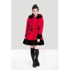 Manteau hiver Hell Bunny Sarah Jane Rouge