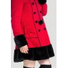Manteau hiver Hell Bunny Sarah Jane Rouge