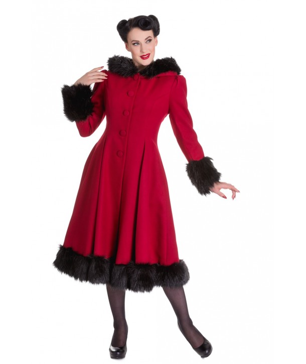 Manteau Hell Bunny Elvira Rouge