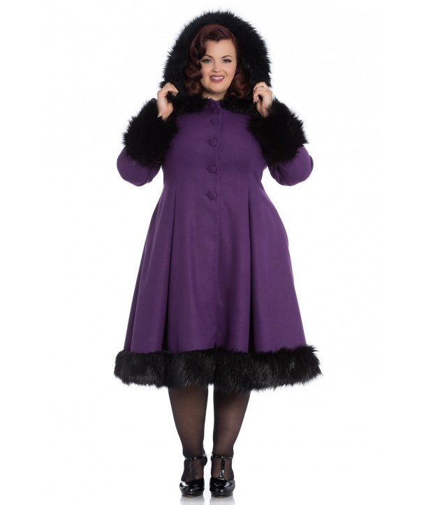 manteau hell bunny retro rockabilly Elvira Coat violet purple 8057 pin up rockabilly retro vintage