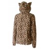 Sweat Shirt Veste Darkside Fur Natural Leopard Kitty Hood