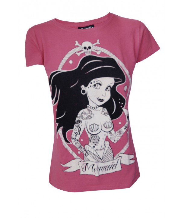 Tee Shirt Darkside Femme Mermaid Rose