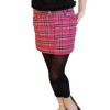 Mini Jupe Darkside Pink Tartan Denim