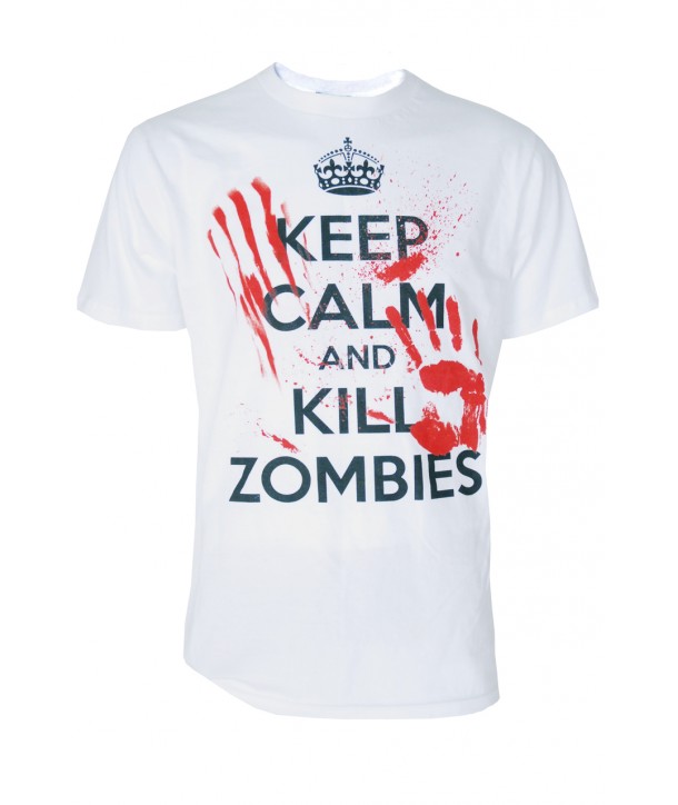 Tee Shirt Darkside Homme Keep Calm And Kill Zombies