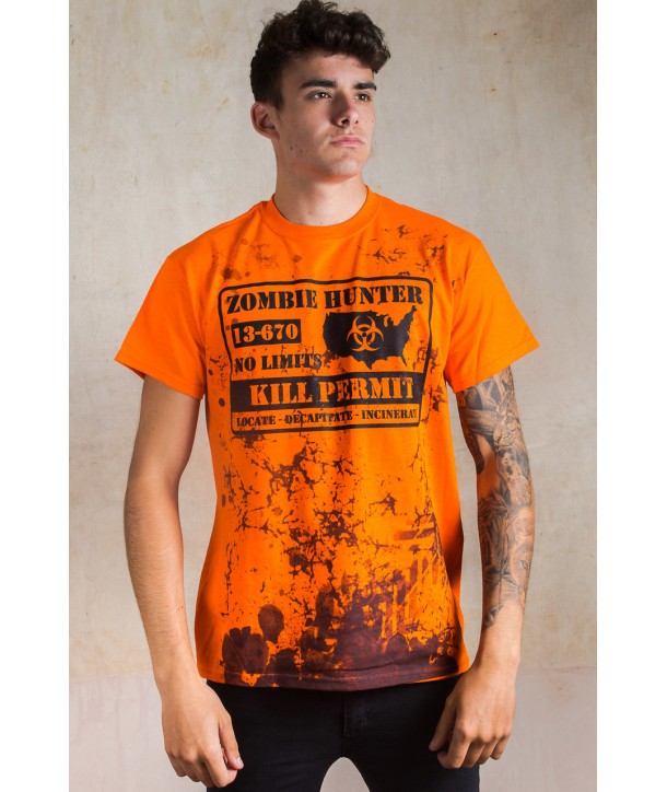 Tee Shirt Darkside Homme Zombie Hunter