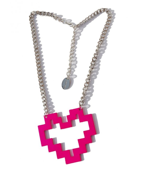 Collier Darkside Pink Pixel Heart