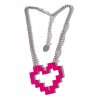 Collier Darkside Pink Pixel Heart