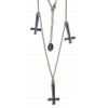 Collier Darkside Triple Silver Inverted Cross