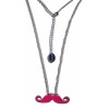 Collier Darkside Pink Moustache