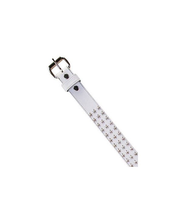 Ceinture Darkside White With Silver Star Studs