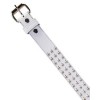 Ceinture Darkside White With Silver Star Studs