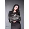 Sac Queen Of Darkness Gothique Handbag With Big Pyramid Studs