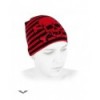 Bonnet Queen Of Darkness Gothique Red / Black Striped Beanie With Skull