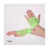 Gants Queen Of Darkness Gothique Green Double Net Gloves, Short