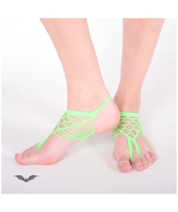 Chaussettes Queen Of Darkness Gothique Green Foot Net.