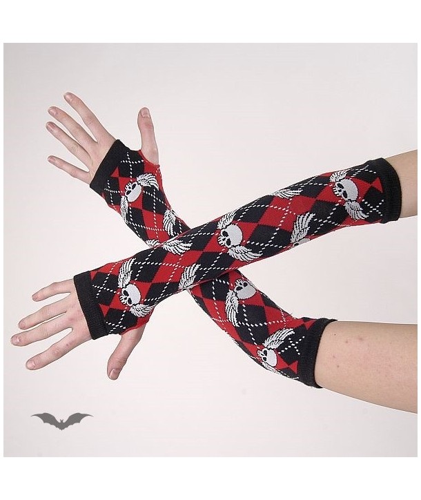 Gants Queen Of Darkness Gothique Arm Warmers- Black