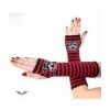 Gants Queen Of Darkness Gothique Arm Warmers. Black/Red Striped
